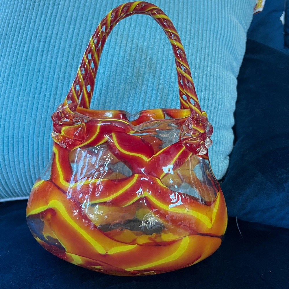 Hand Blown Glass Purse